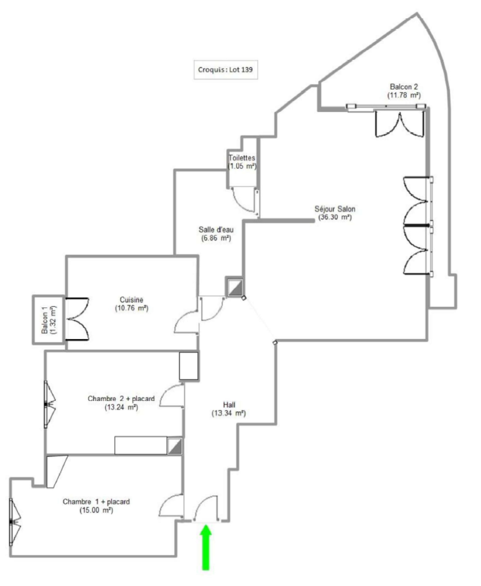 Appartement 3 pièces 97 m² · à Grenoble · 96,6 m² · 219 000 €